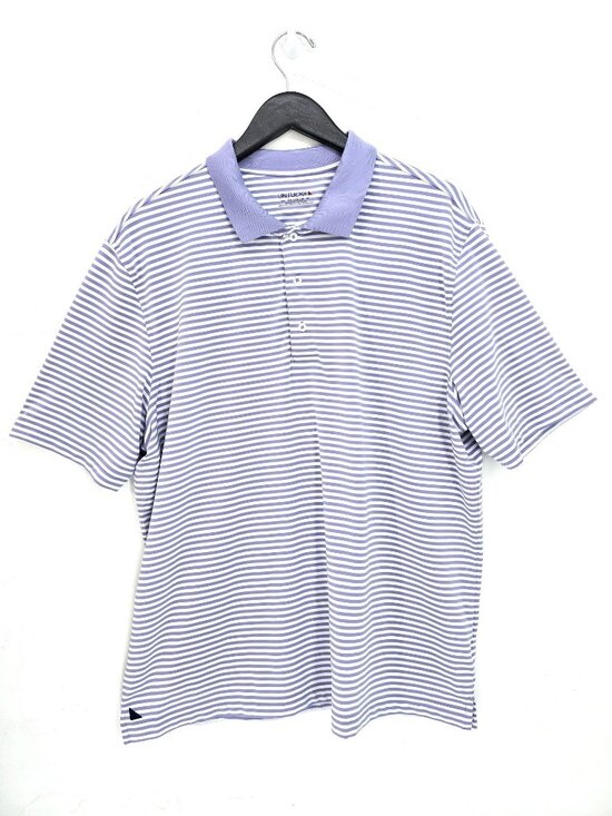 UNTUCKit Other - UNtuckit Periwinkle Blue White Pinstriped Golf Polo Shirt Men Size XXL